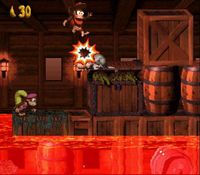 une photo d'Ã©cran de Donkey Kong Country 2 sur Nintendo Super Nes